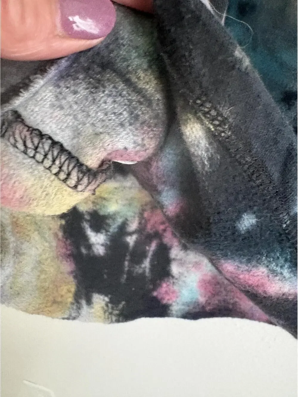 Torrid | Comfy Soft Loungewear Shorts Set Black Pink Blue Tie Dyed Size 1X - Picture 9 of 9